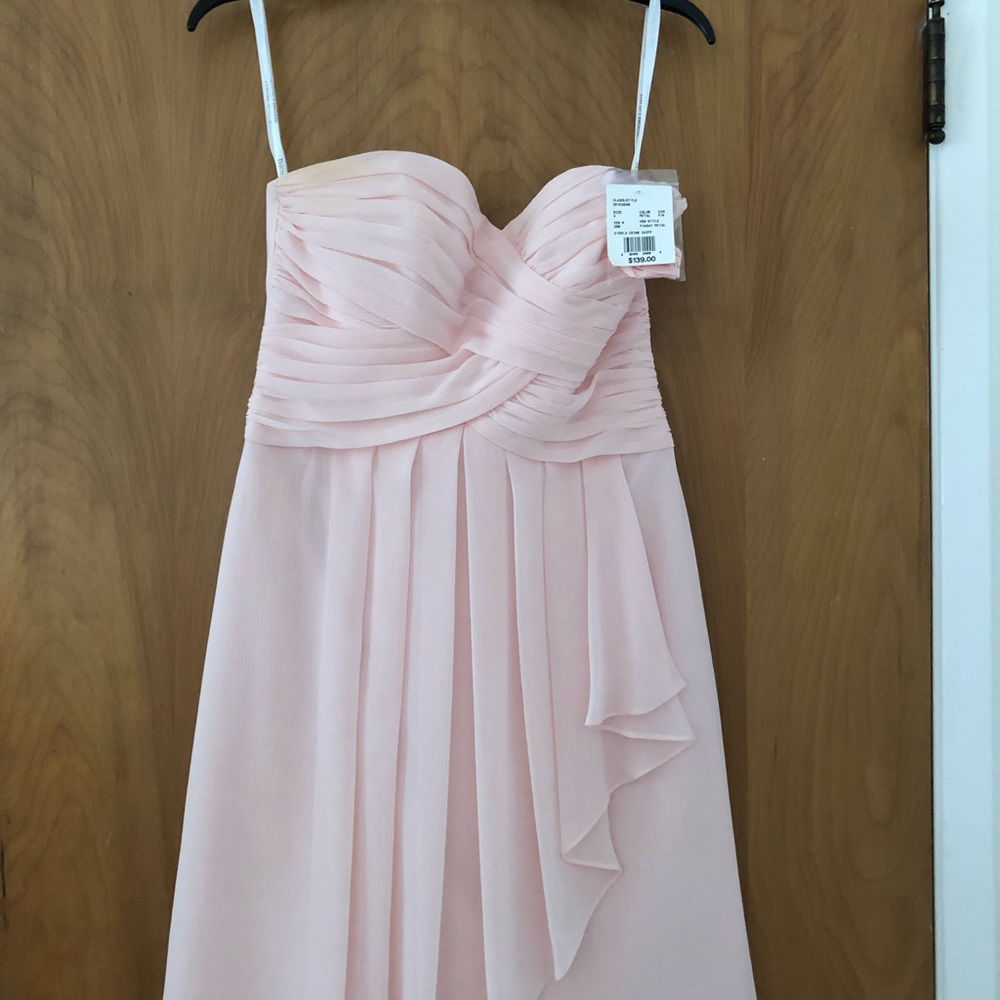 Blush strapless short dress